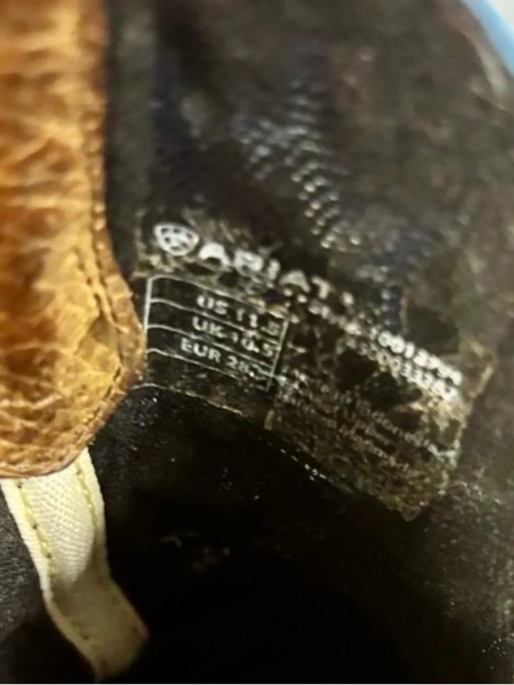 Ariat Kids Tombstone Western Cowboy Boots Brown Black Blue Size 11.5